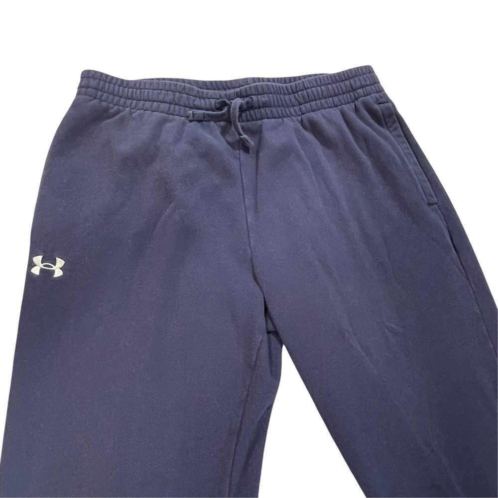 Under Armour Mens Rival Fleece Sweatpants Navy Blue XL 1379770 Joggers